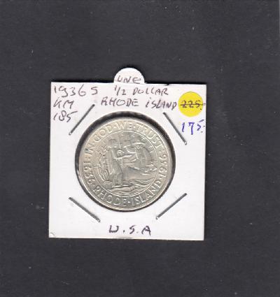 Beschrijving: 1/2 Dollar RHODE ISLAND SHIP